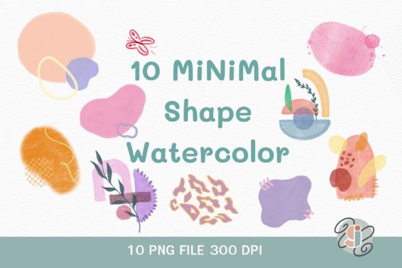 10 Minimal Shape Watercolor Clipart Guide