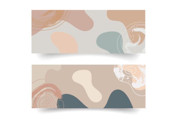 Abstract Vector Shapes Beautiful Banner: Elevating Your Brand with Modern Neutral Design