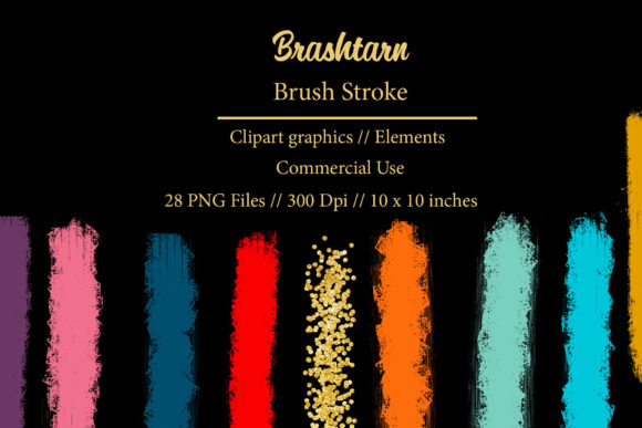 Brashtarn Brush Stroke Clipart Elements
