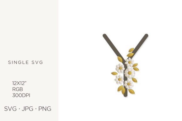 Elevating Personal Branding with a Floral Monogram Featuring the Letter Y