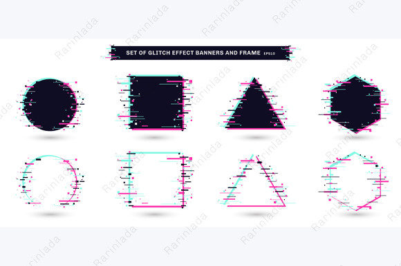 Geometric Glitch Frames: A Design Asset