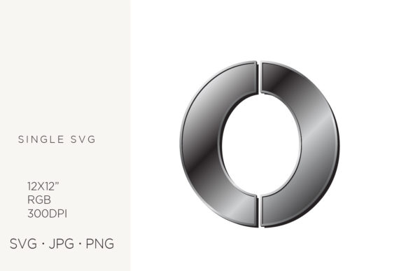 Industrial Silver Initial Letter O: A Versatile Vector Asset for Modern Design