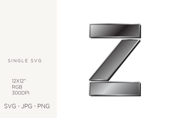 Industrial Silver Initial Letter Z: A Versatile Vector Asset for Modern Design