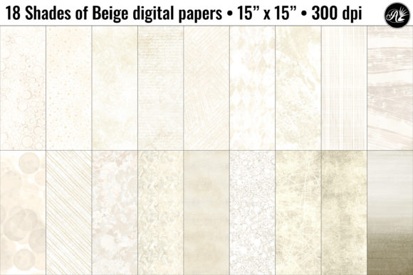Mastering Neutral Design with 18 Shades of Beige Digital Papers
