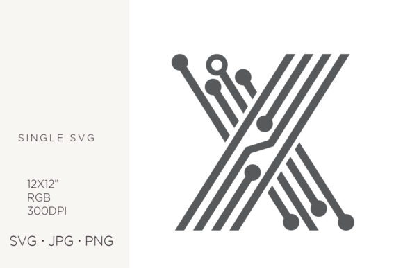 Mastering the Tech Monogram: Elevating Design with a Digital Initial Letter X
