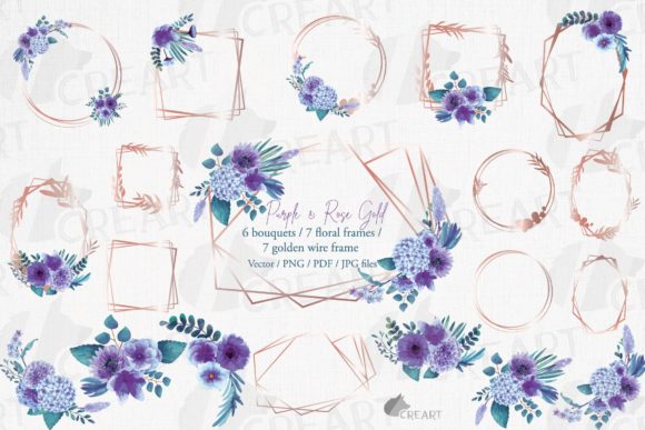 Purple Flowers Rosegold Frame Templates: A Practical Guide for Designers and Crafters