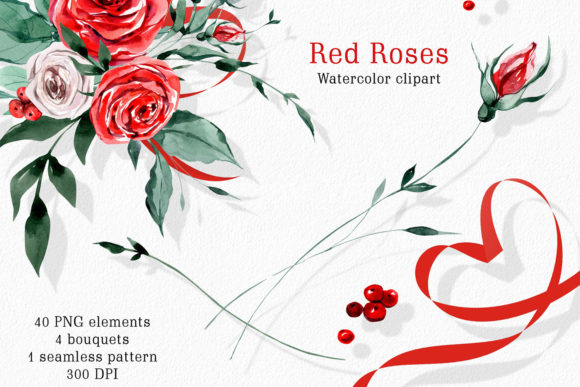 Red Roses Watercolor Clipart: A Practical Resource for Designers and Creators