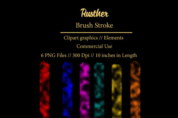 Rusther Brush Stroke Clipart Element Guide