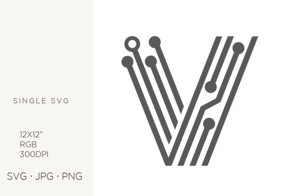 Tech Monogram, Digital Initial Letter V: Strategic Design Assets for Modern Branding