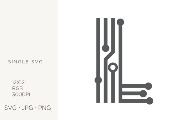 Unlocking Creative Potential with the Tech Monogram Digital Initial Letter L